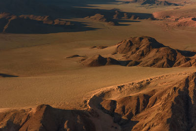 Sand dunes in a desert
