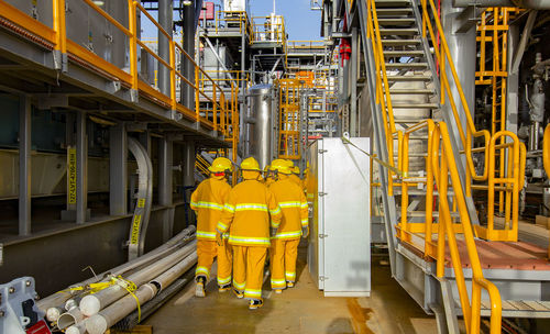 Offshore platform fire drill in the gulf of mexico