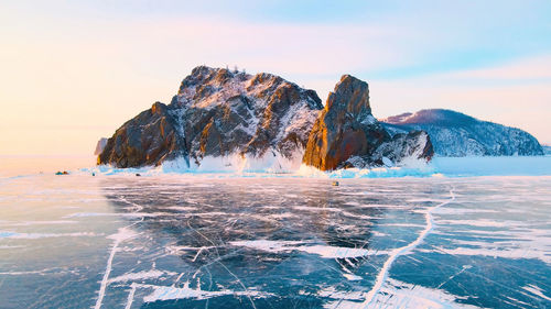 Scenic view of sea against sky.baikan lake,rusia