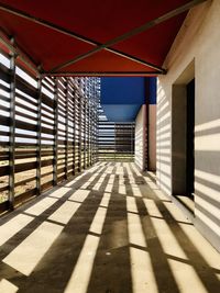 Empty corridor of building