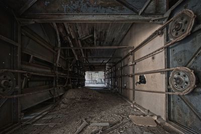 Interior of abandoned factory