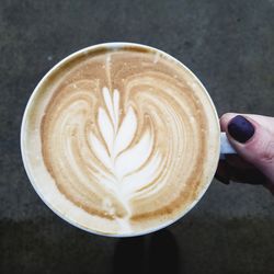 Cropped image of hand holding coffee cup