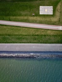 Coastline with basketball court 