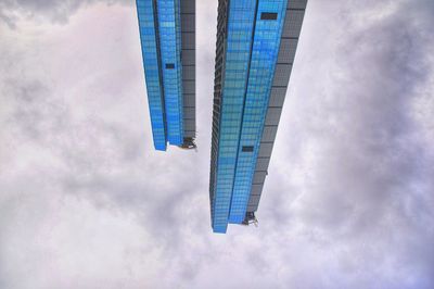 Low angle view of modern building against sky