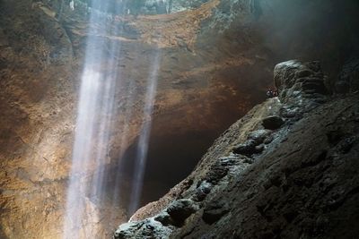 Scenic view of waterfall