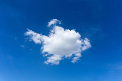 Low angle view of clouds in blue sky