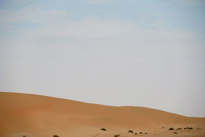 Scenic view of desert against sky