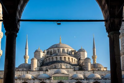 View of cathedral against blue sky