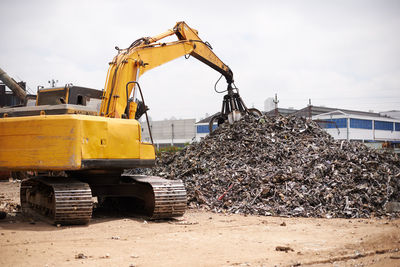 Close-up of construction site