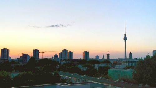 Cityscape at sunset