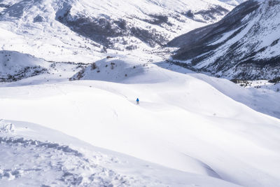 Scenic view of snowcapped mountains