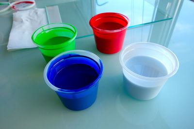 Laboratory samples of colour  pigments for use in inks and paints