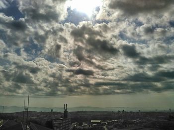 Cloudy sky over landscape