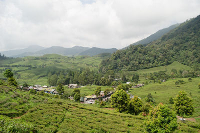 High angle view of landscape