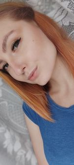 Close-up portrait of a beautiful young woman