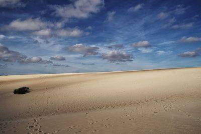 Scenic view of desert against sky