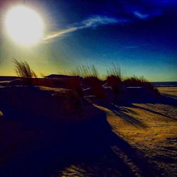 Scenic view of landscape at sunset