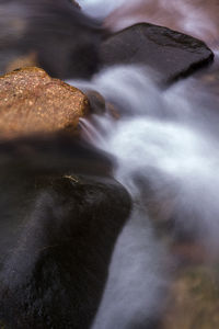 Close-up of water flowing