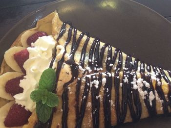 Close-up of ice cream in plate