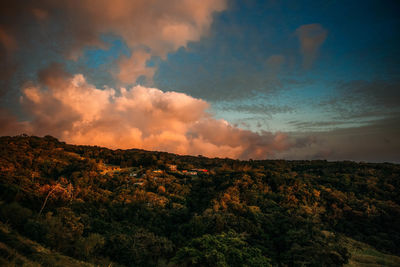 Scenic view of dramatic sky during sunset