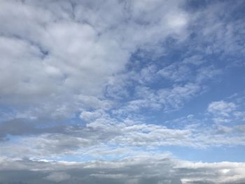 Low angle view of clouds in sky