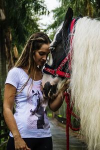 Young woman with dog