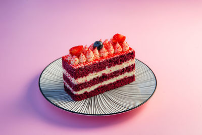 Close-up of dessert in plate