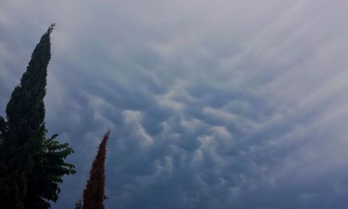 Low angle view of cloudy sky