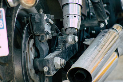 Close-up of motorcycle