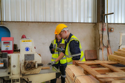 Man working at construction site