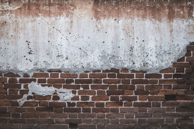 View of weathered wall