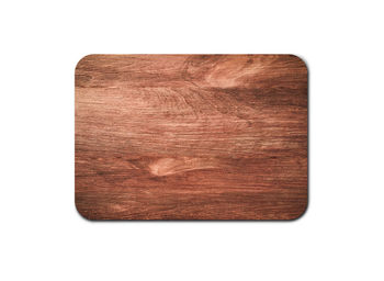 Directly above view of wood on white background