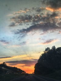 Scenic view of dramatic sky during sunset