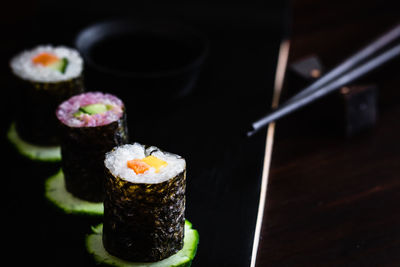 Close-up of sushi