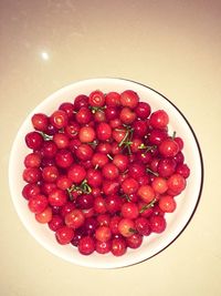 Close-up of strawberries in bowl