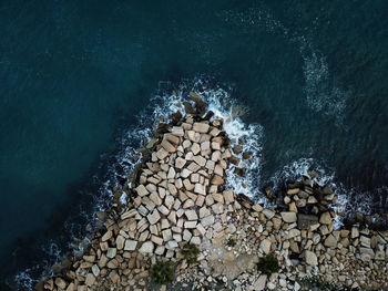 Pebbles on sea shore