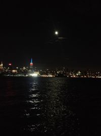 View of illuminated cityscape at night