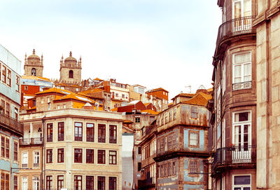 Low angle view of buildings in city