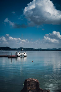 Scenic view of sea against sky