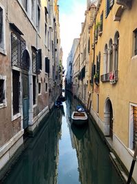 Canal amidst buildings in city