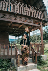 Traditional clothes of central java, indonesia.  specifically batik is used in weddings