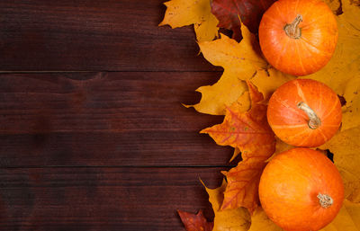 Directly above shot of fruits on table