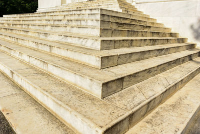 High angle view of staircase of temple