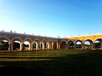 View of built structure against clear sky