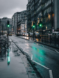 Illuminated city at night