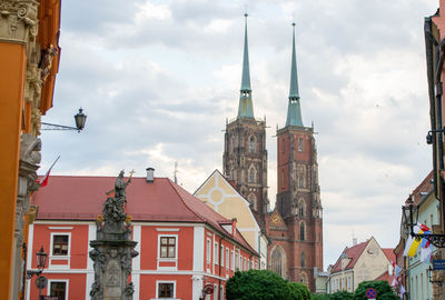 Ancient buildings on ostrow tumski at daytime in wroclaw