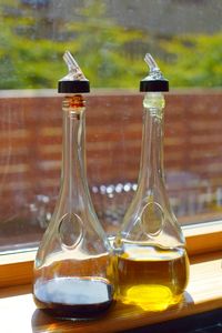 Close-up of drink in glass on table