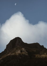 Low angle view of mountain against sky