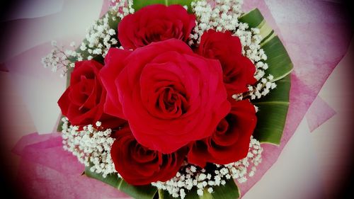 Close-up of rose bouquet