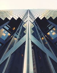 Low angle view of modern building against sky